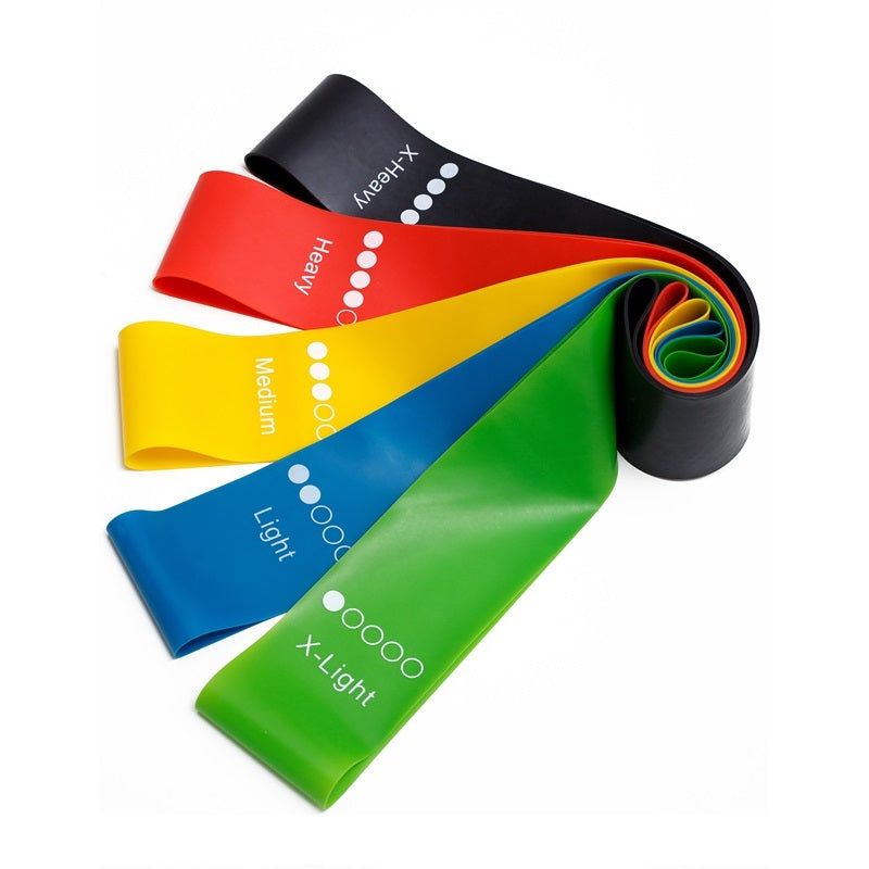 Yoga Resistance Bands for Indoor and Outdoor Fitness - Pilates Training Elastic Bands (0.35mm-1.1mm)