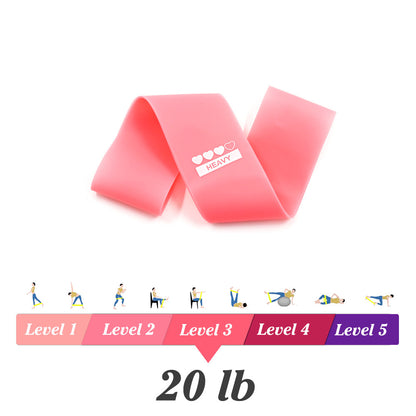 Yoga Resistance Bands for Indoor and Outdoor Fitness - Pilates Training Elastic Bands (0.35mm-1.1mm)