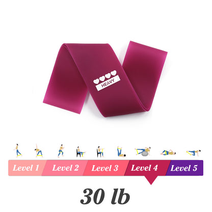 Yoga Resistance Bands for Indoor and Outdoor Fitness - Pilates Training Elastic Bands (0.35mm-1.1mm)