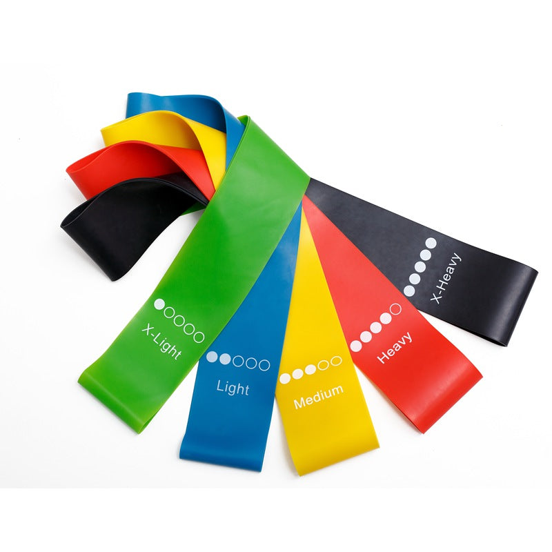 Yoga Resistance Bands for Indoor and Outdoor Fitness - Pilates Training Elastic Bands (0.35mm-1.1mm)