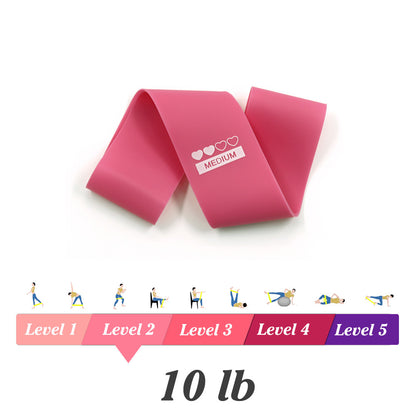 Yoga Resistance Bands for Indoor and Outdoor Fitness - Pilates Training Elastic Bands (0.35mm-1.1mm)