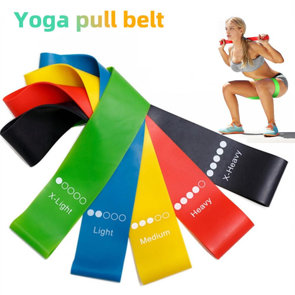 Yoga Resistance Bands for Indoor and Outdoor Fitness - Pilates Training Elastic Bands (0.35mm-1.1mm)