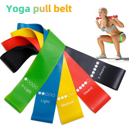 Yoga Resistance Bands for Indoor and Outdoor Fitness - Pilates Training Elastic Bands (0.35mm-1.1mm)